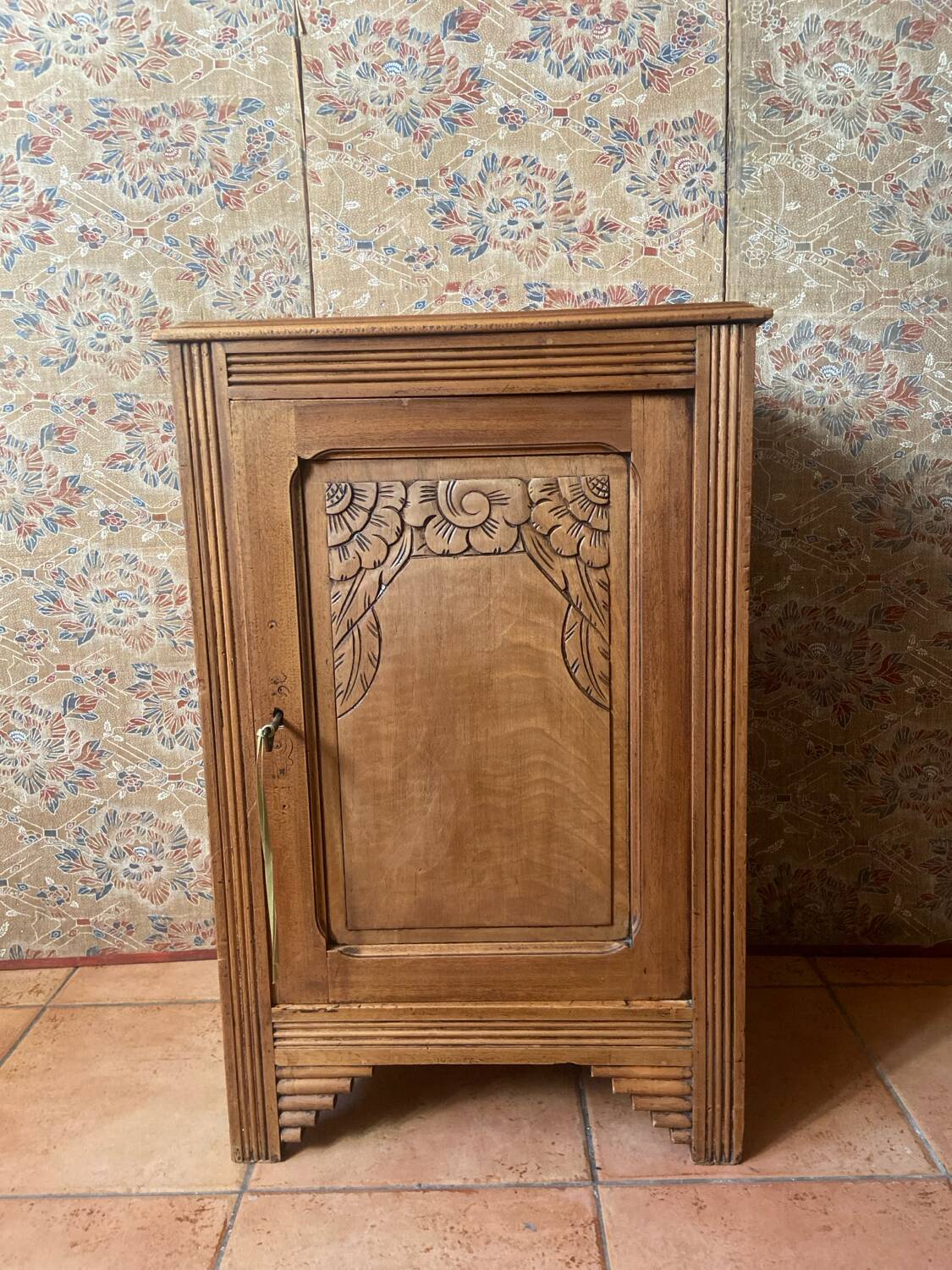 Antique Art Deco walnut sideboard