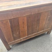 Antique solid wood buffet – marquetry and curved legs – 19th century