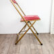 Chaise pliante en velours rose