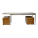 Mid-Century Behr Desk in Walnut with 2 Drawer Containers, Germany, 1970s