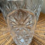 Vintage Marguerite vase in chiseled crystal