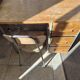 Child's desk with chair in its original condition.