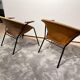 Ensemble de fauteuils lounge en cuir suédé jaune attribués à Hans Olsen, Danemark, années 1960.