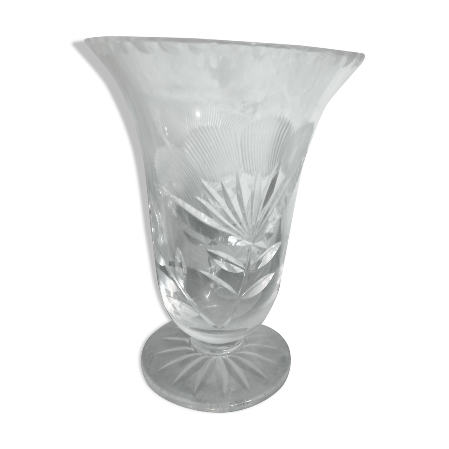 Cut crystal vase