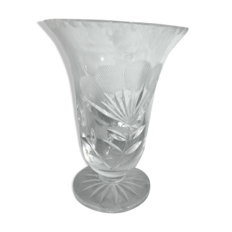 Cut crystal vase