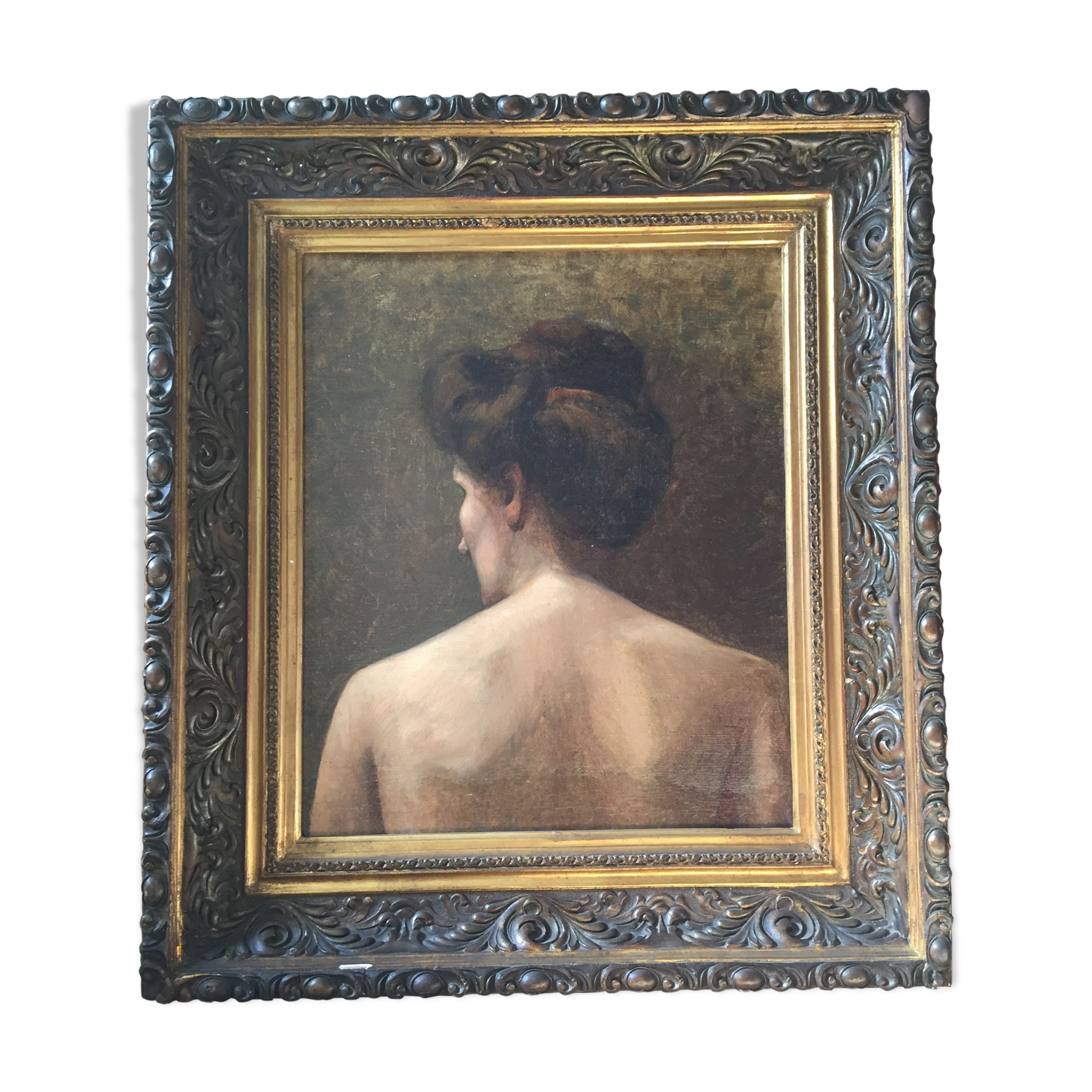 Portrait oil on canvas 19th century