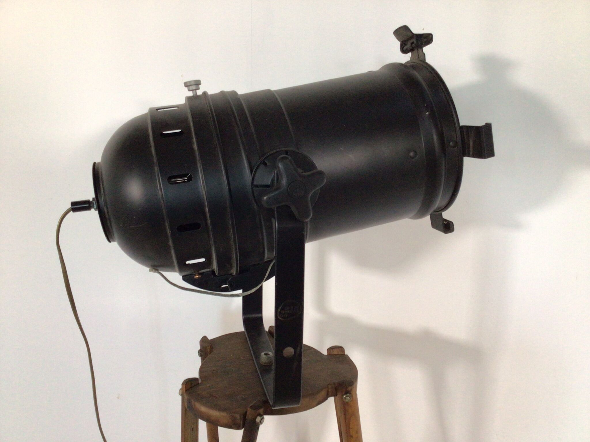 theater spot on wooden tripod