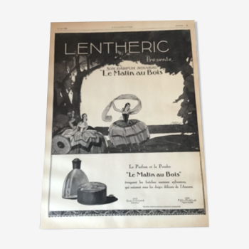Publicité vintage à encadrer lentheric 1926