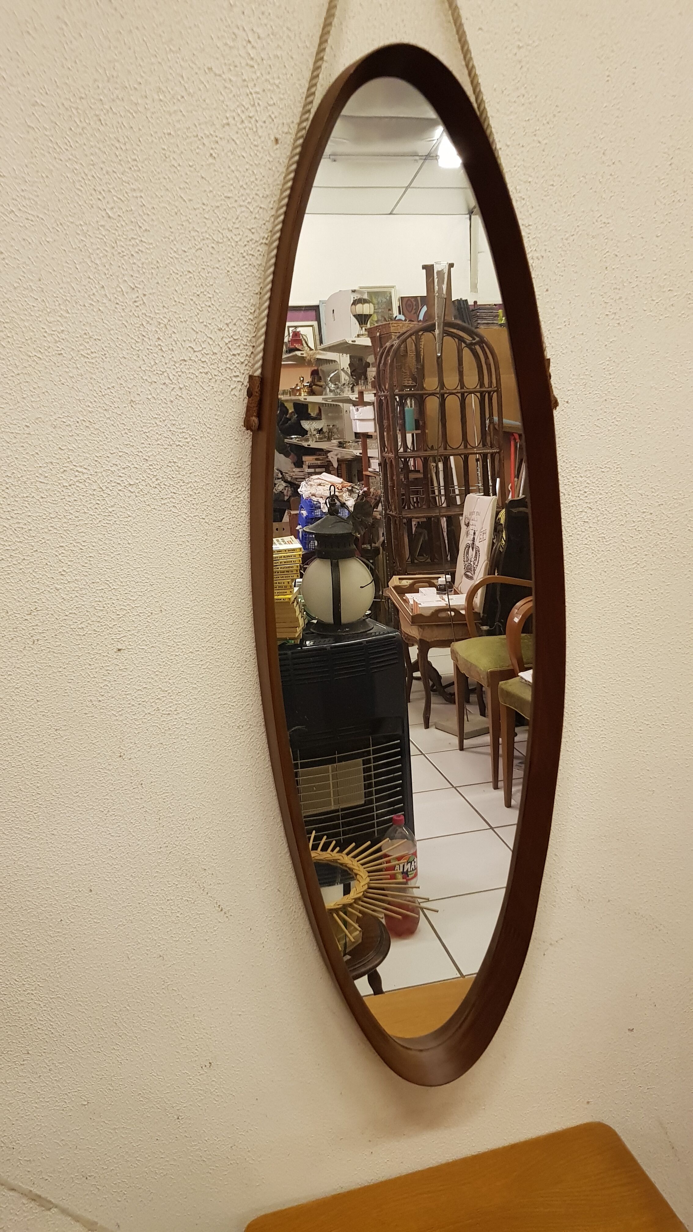 Miroir teck - 102x30cm