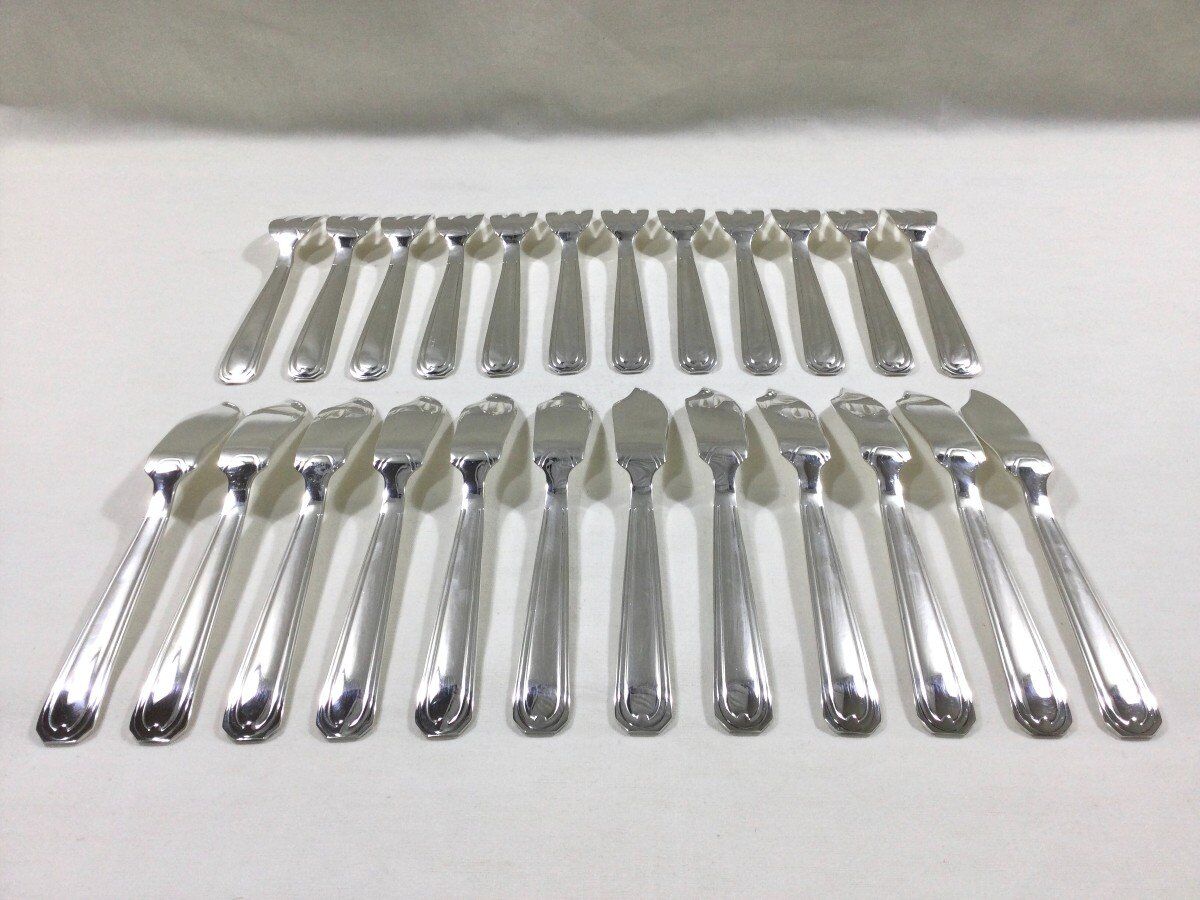 12 art deco fish cutlery