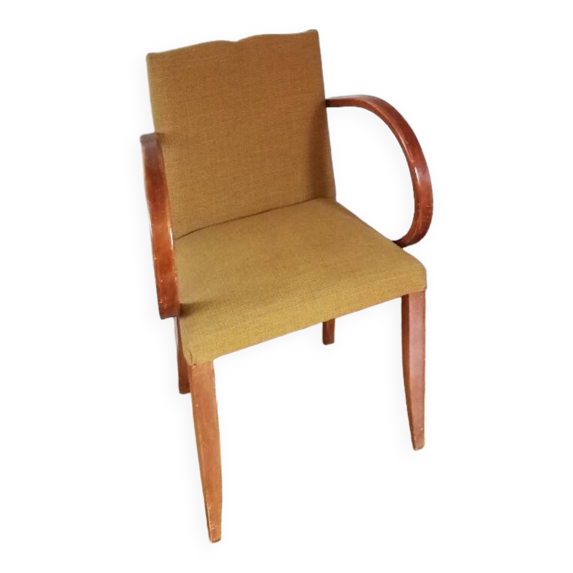 Bridge armchair with mustache back