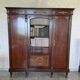 Large antique library from the Empire/Napoleon III period in mahogany and gilded bronze.