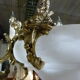 Lamp in bronze and alabaster XXth