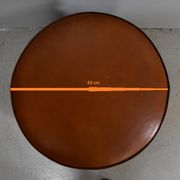 Sheep leather pouf