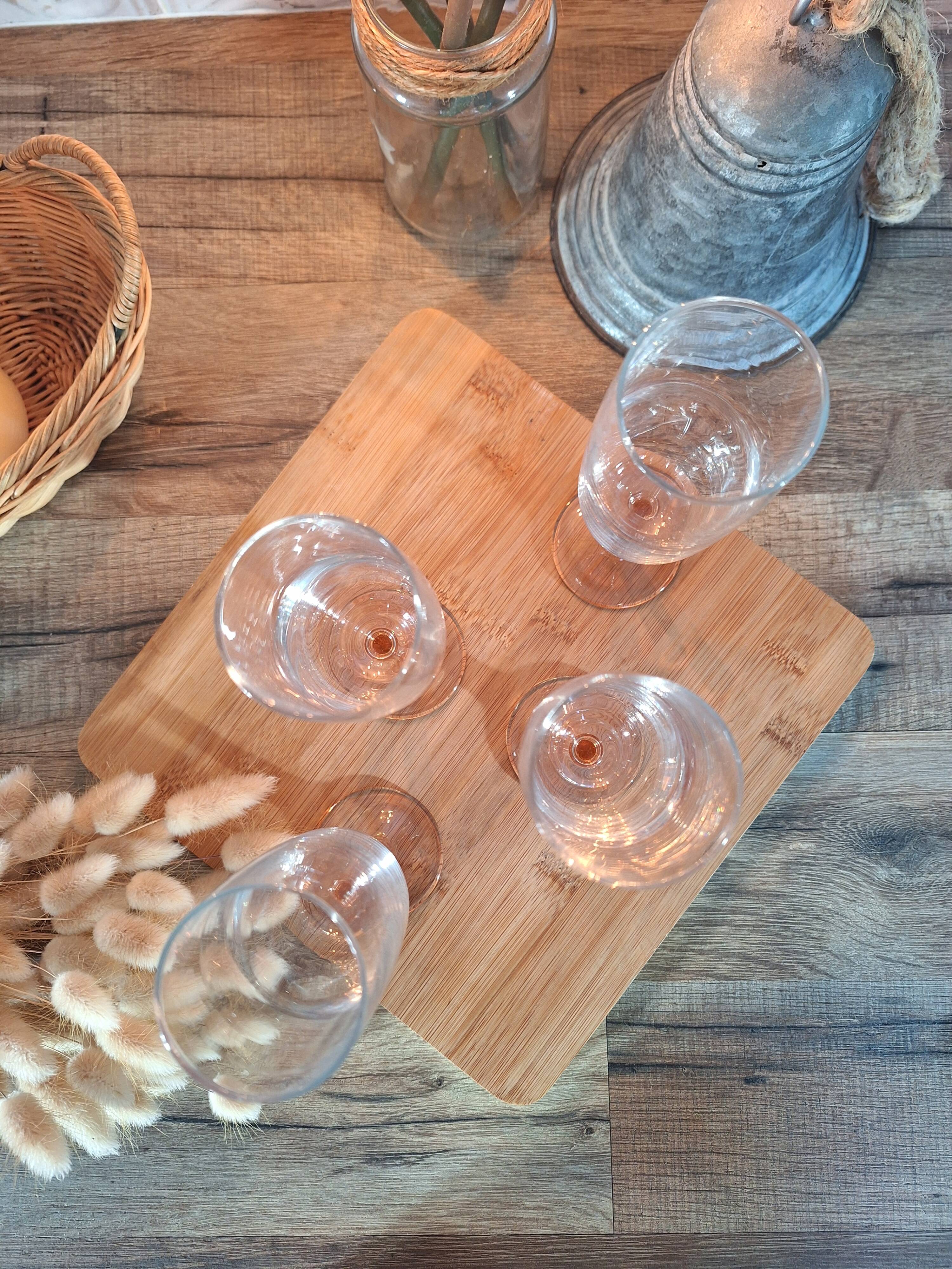 Vintage pink champagne flute Luminarc