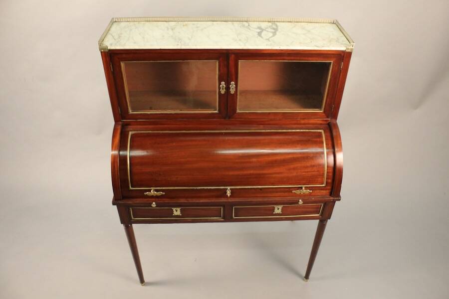 Louis XVI mahogany cylinder desk