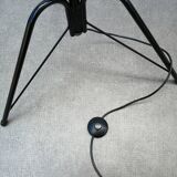 Lampadaire tripode en métal noir 1960