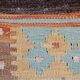 Handmade Grey Large  Kilim Rug, Geometric Flatweave Wool Carpet 294x218 cm