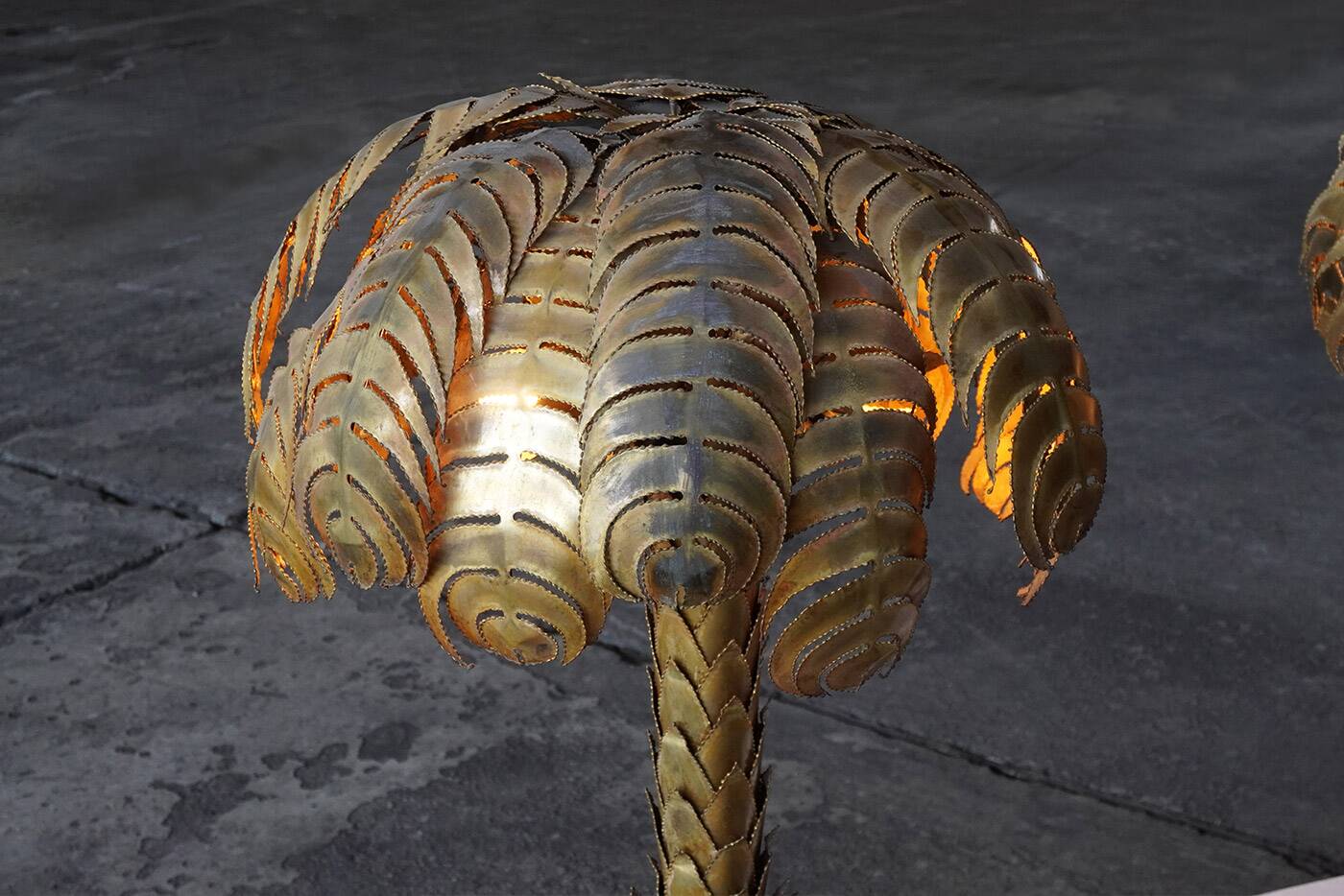Pair of “Palmtree” table lamps by Christian Techoueyres for Maison Jansen, France 1970s
