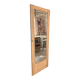 Vintage Art Deco bevelled wardrobe door, solid oak, Azalée.