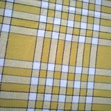 Vintage cotton tablecloth with yellow and white checks 1.40 x 1.90 m
