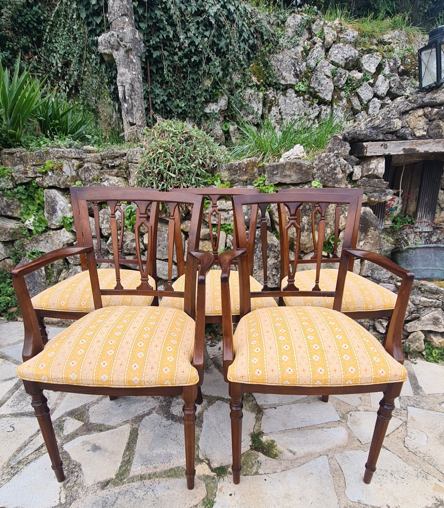 English mahogany living room furniture circa 1900