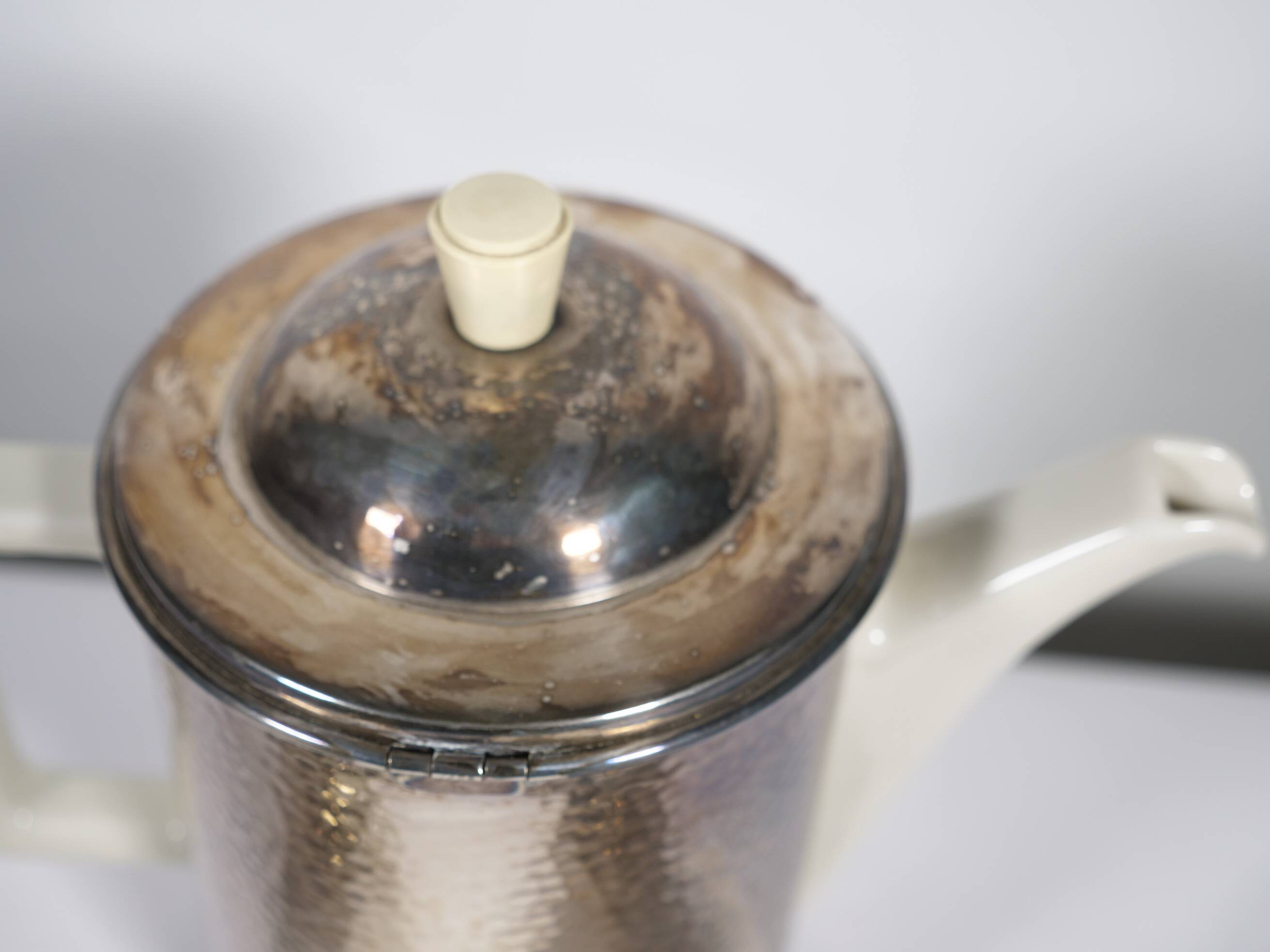 Art Deco Tea Set by Hutschenreuther with WMF Silver Plating, 1930s