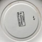 Set of 6 ceramic plates signed courbet e. charbonnier salins les bains