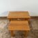 Paire de tables gigognes en chêne brutaliste 1970