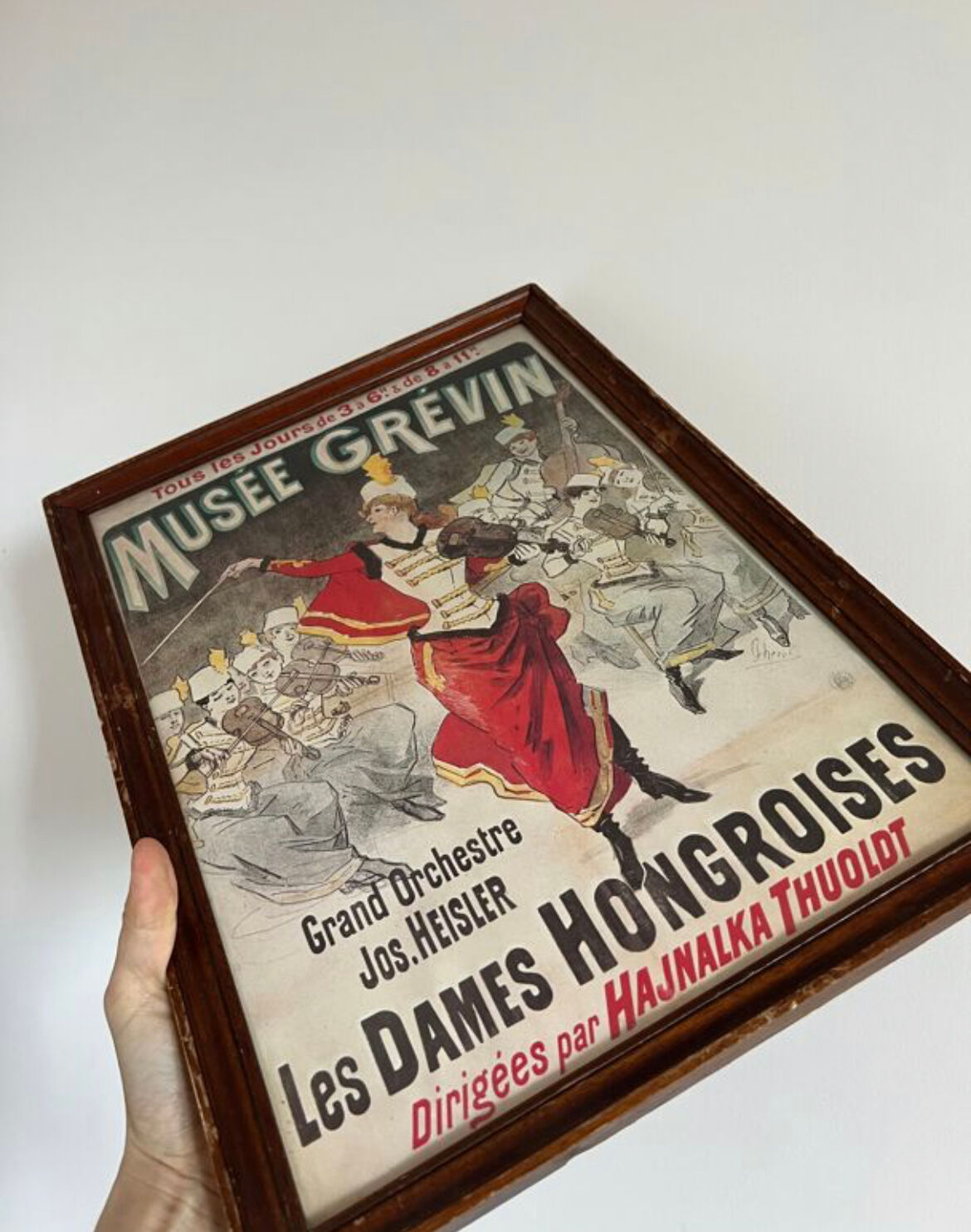 Framed vintage orchestra poster