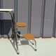 Tabouret escabeau marchepied en formica marron