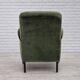 1950s, Danish highback relax armchair, furniture velour, beech wood.