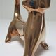 Chien sculptural laiton vintage années 60-70