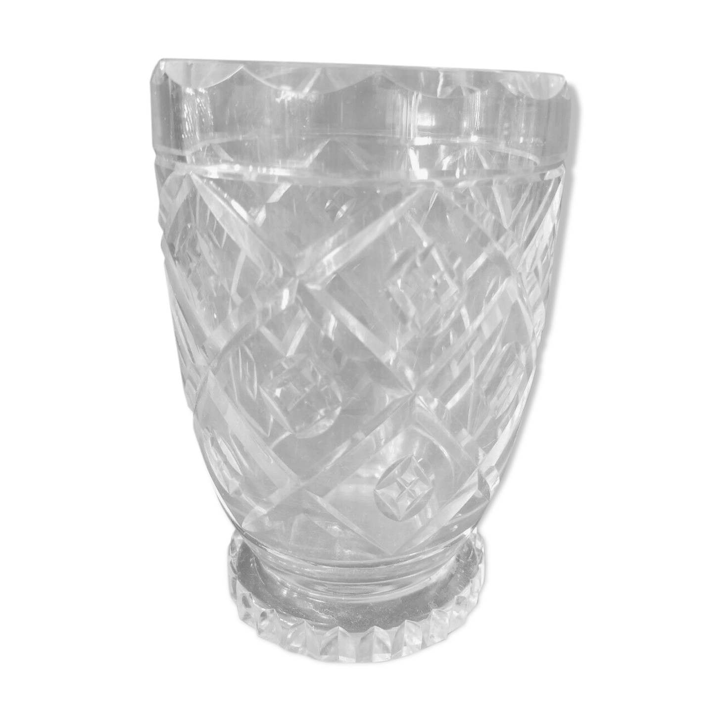 St Louis crystal vase signed