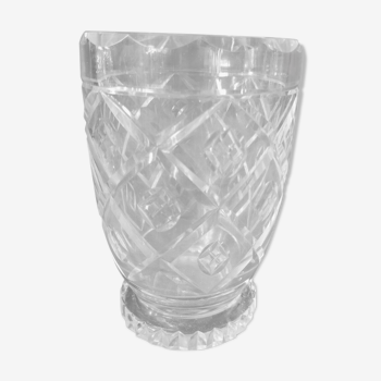 St Louis crystal vase signed