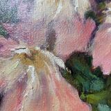 HST painting "bouquet of flowers in vase" signed Porcherot late 20th century