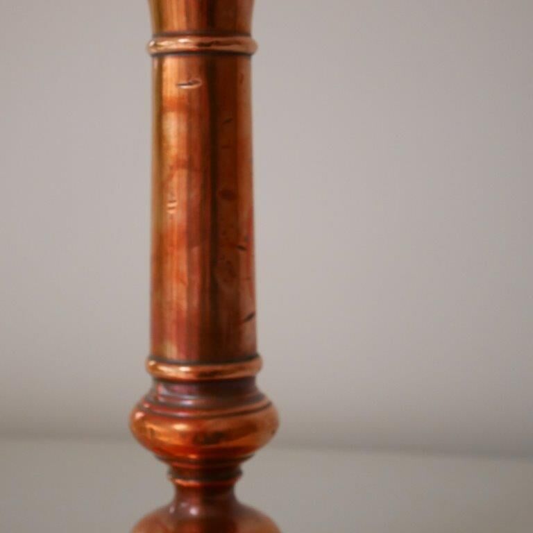 Copper candle holder