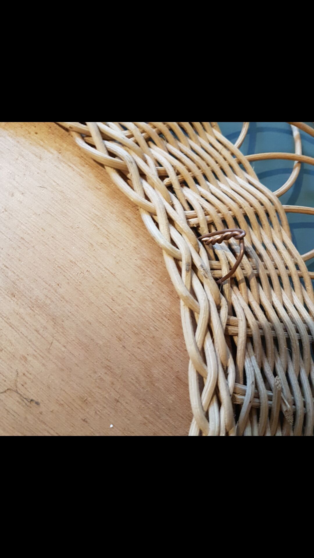 Rattan mirror D 45cm