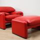 Maralunga armchair and ottoman – Vico Magistretti for Cassina