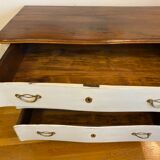 Chest of drawers from the regency period patinated light gray. Perfect condition.