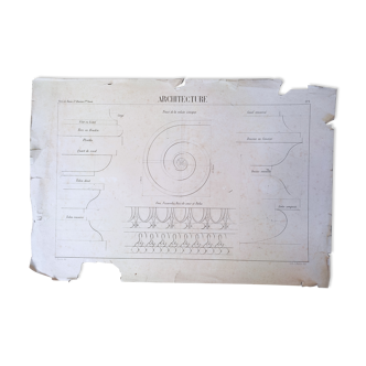 Planche d'architecture ancienne