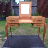 Art deco dressing table with tilting top stamped Sanyas and popot.