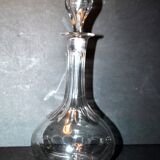 Carafe ancienne en cristal de baccarat - catalogue 1907 forme gondole à côtes plates 21cm