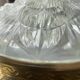 Vintage ceiling light with cut glass and gold metal.
