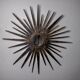 XL wooden sun mirror, France, 1960, 80 cm