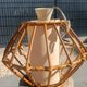 Vintage rattan and bamboo pendant light with removable shade.