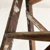 Old wooden painter's stepladder
