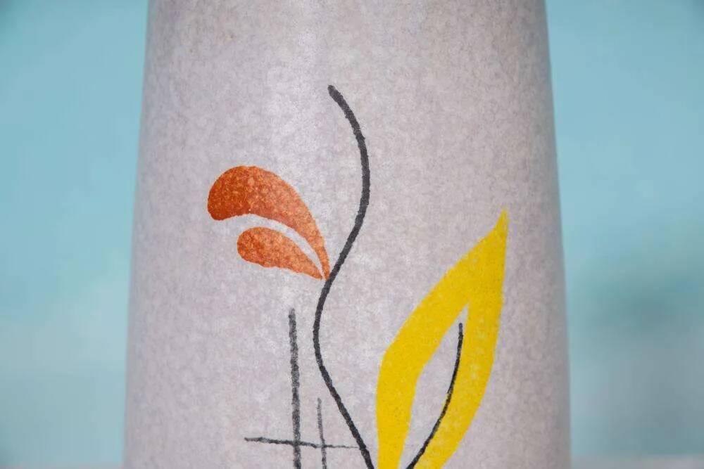 Vintage W-Germany floor vase Bay, minimalist ceramic vase.