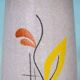 Vintage W-Germany floor vase Bay, minimalist ceramic vase.