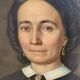 Oil on Canvas Portrait Painting of a Woman Framed 19th Century Signed